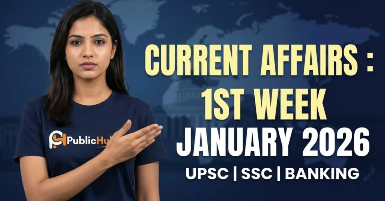 Weekly Current Affairs 1st Week January 2026 Explained