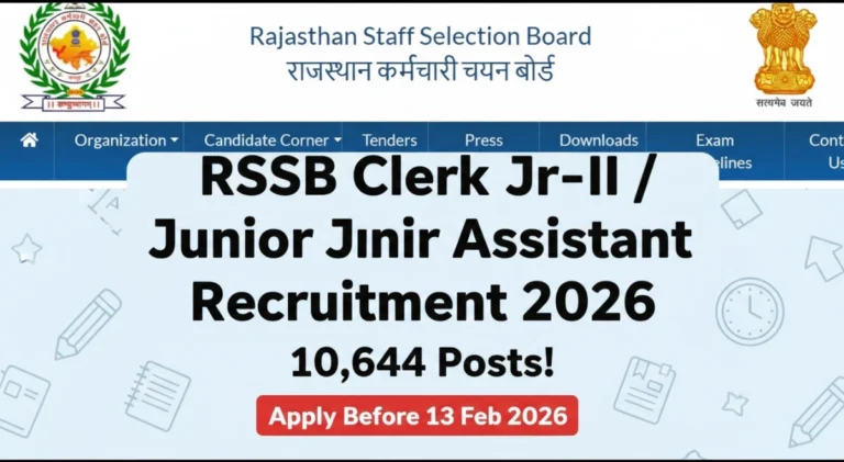 RSSB Clerk Junior Assistant Recruitment 2026