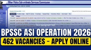 BPSSC ASI Operation Recruitment 2026 – Apply Online 2 BPSSC ASI Operation Recruitment 2026 Apply Online