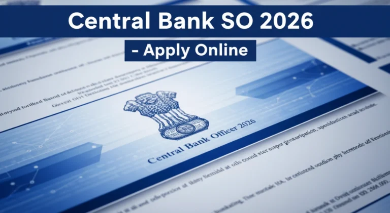 Central Bank Specialist Officer Recruitment 2026 Apply Online