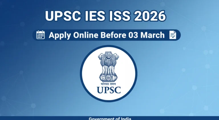 UPSC IES ISS Recruitment 2026 Online Form